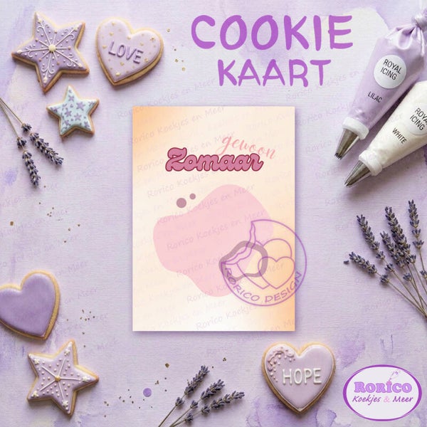 Gewoon zomaar - Cookie Kaart - Wenskaart Backer