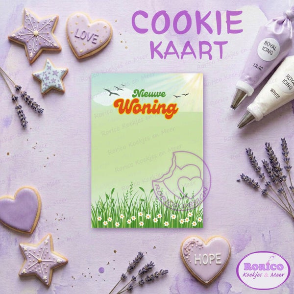 Nieuwe woning - Cookie Kaart - Wenskaart Backer