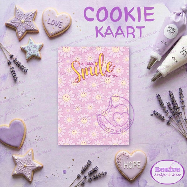 A little smile for you - Cookie Kaart - Wenskaart Backer