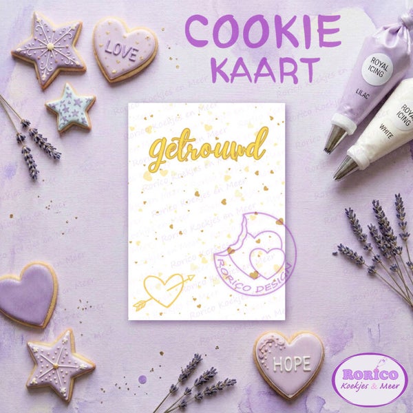 Getrouwd - Cookie Kaart - Wenskaart Backer