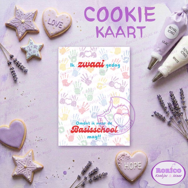 Ik zwaai gedag! - Cookie Kaart - Wenskaart Backer
