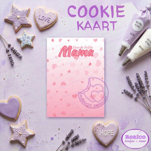 Voor de liefste Mama - Cookie Kaart - Wenskaart Backer