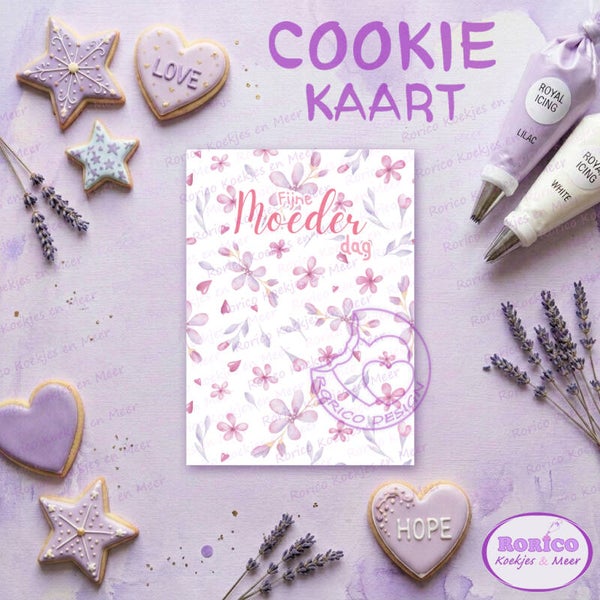 Fijne Moederdag - Cookie Kaart - Wenskaart Backer