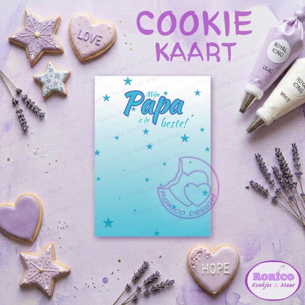 Mijn PAPA is de beste - Cookie Kaart - Wenskaart Backer