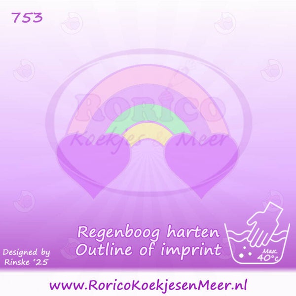 753 - Regenboog Harten