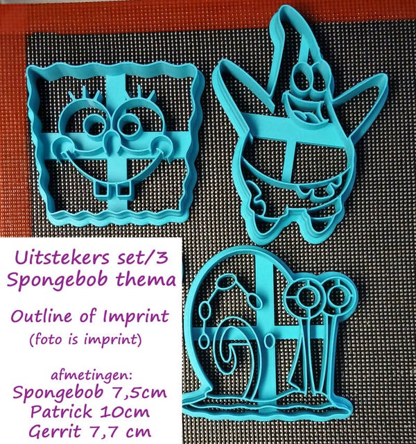 Spongebob uitstekers set/3
