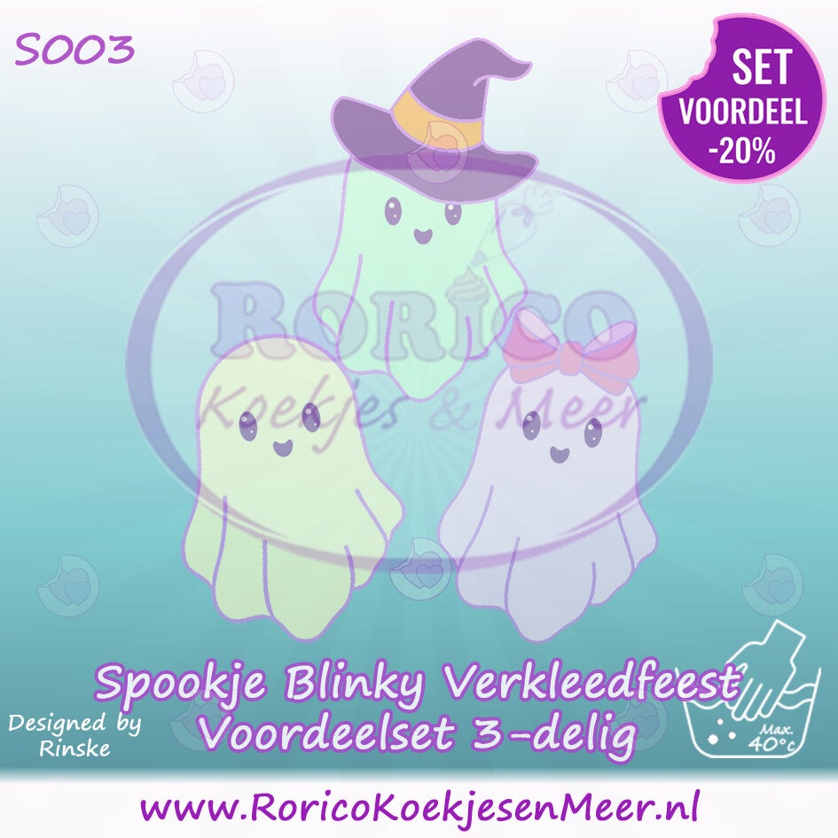 S003 - Voordeelset – Spookje Blinky Verkleedfeest (3-delig)