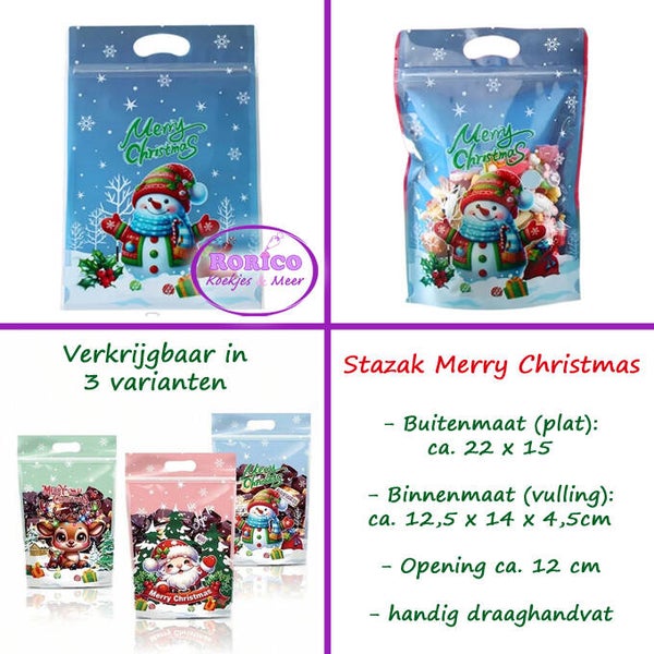 Sneeuwpop blauw - stazak groot