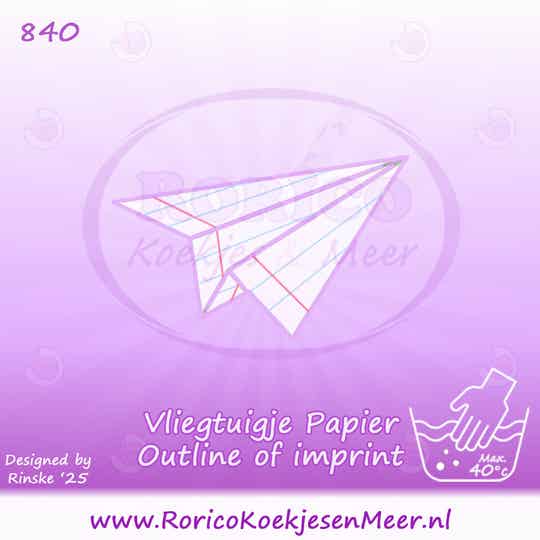 840 - Vliegtuigje papier