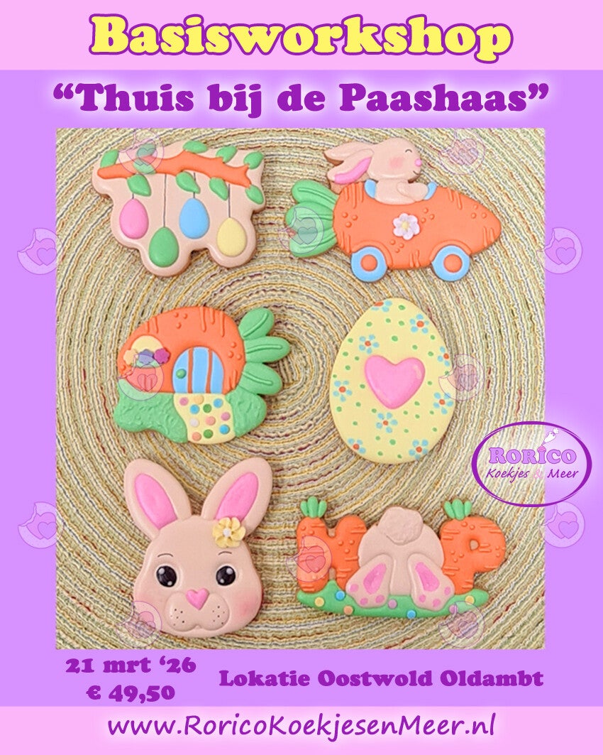 Basis workshop koekjes decoreren - PASEN - zaterdag 21 mrt