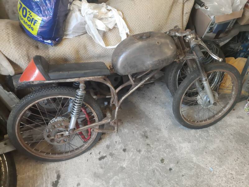 maserati t2 50 ss racing moped before restoration