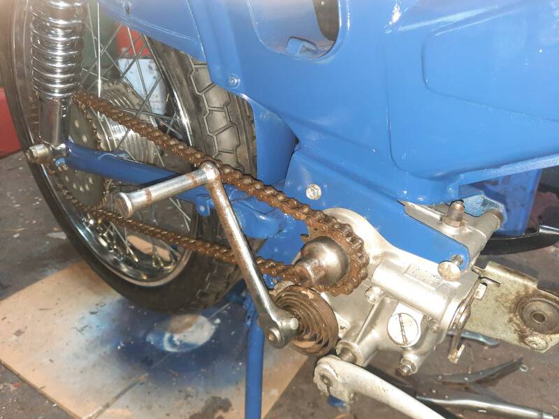 motobecane d52 kick start mechanism