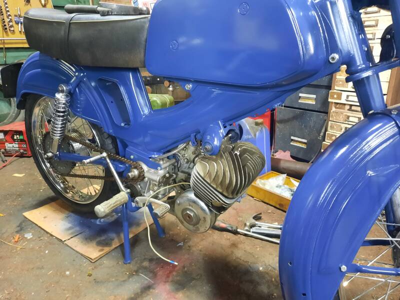 motobecane d52 engine test fitted