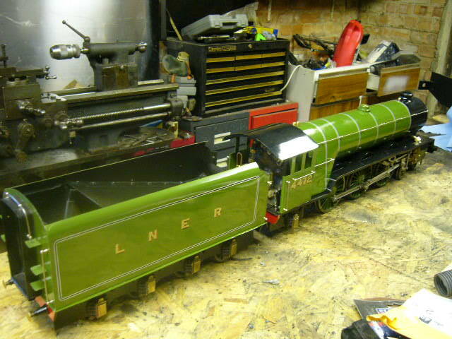 1 inch scale flying scotsman loco in the workshop