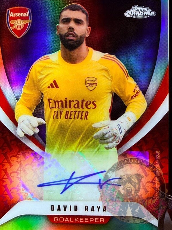 Arsenal Topps Chrome David Raya auto