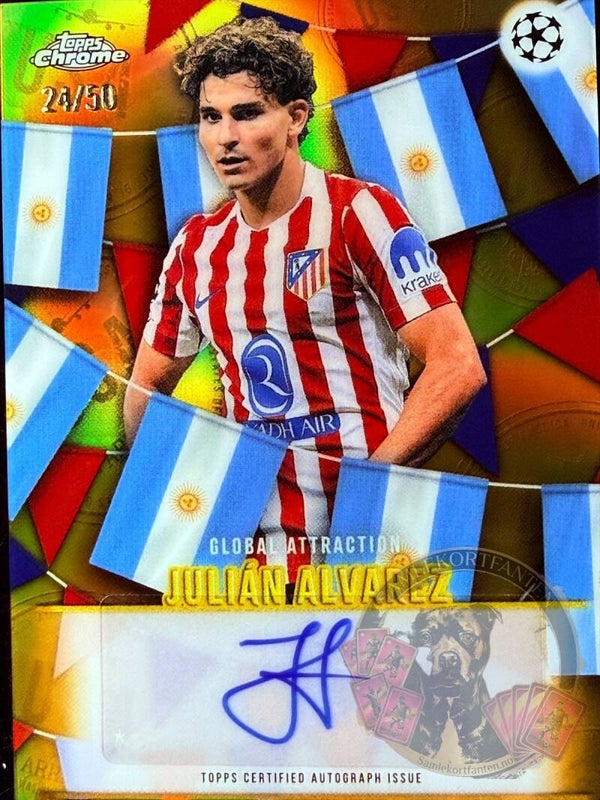 Topps Chrome Global Attraction Julián Alvarez auto 24/50