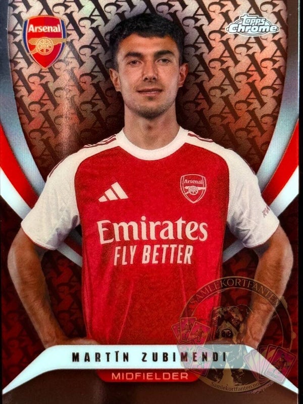 Topps Arsenal Chrome 25/26 Martín Zubimendi