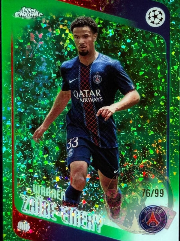 Topps UCC Chrome 25/26 Warren Zaïre-Emery Parallel nummerert 76/99