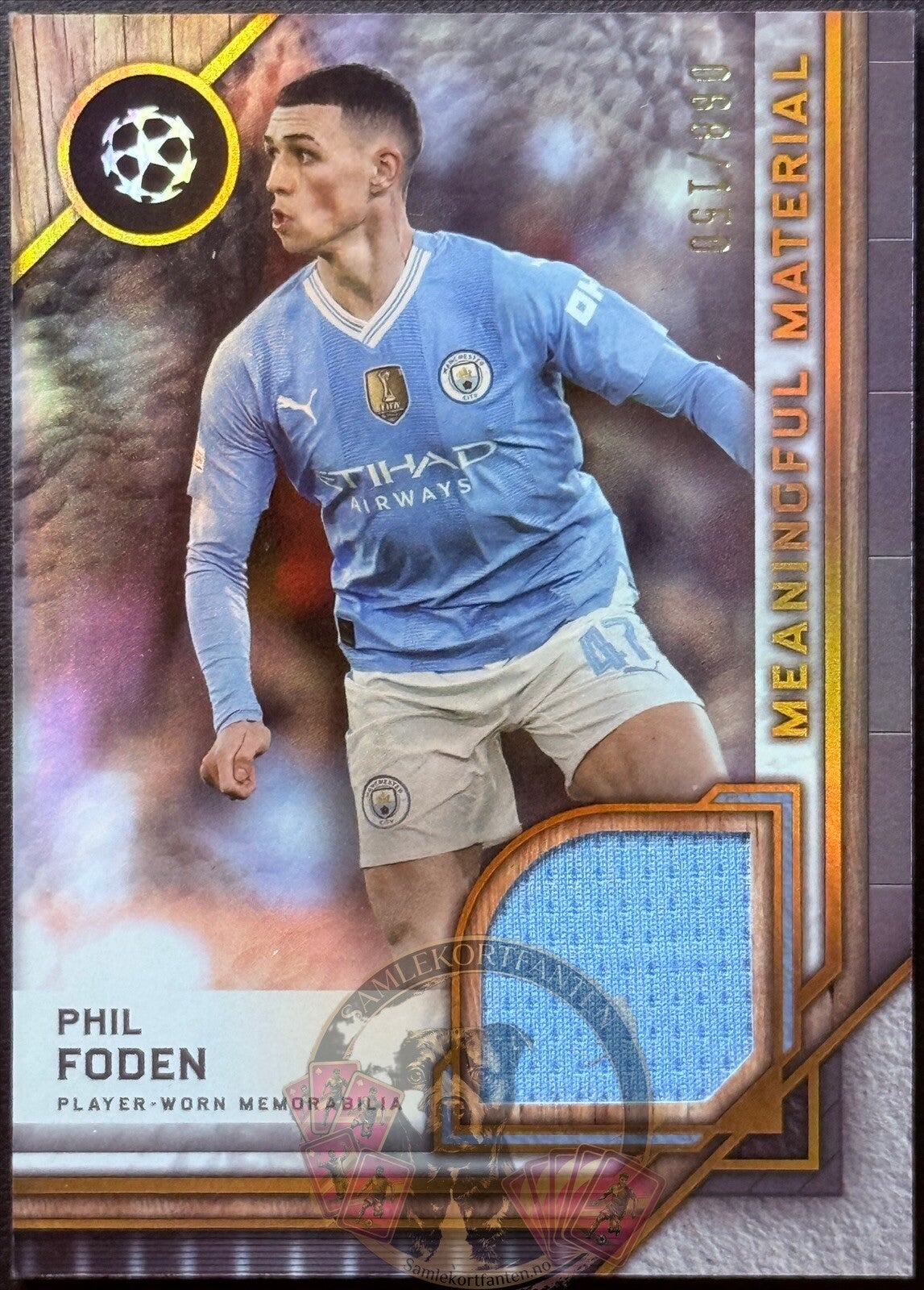 Topps Museum Collection UCL Phil Foden Relic