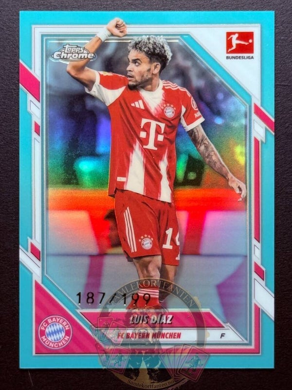 Topps Bundesliga Chrome 25/26 Luis Diaz Parallel nummerert 187/199