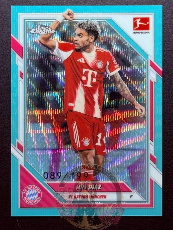 Topps Bundesliga Chrome 25/26 Luis Diaz Parallel nummmerert 089/199
