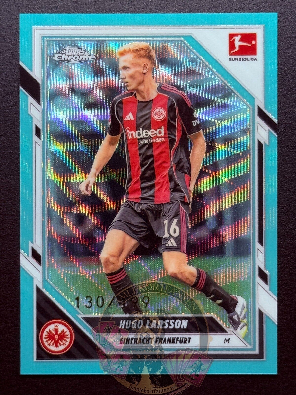 Topps Bundesliga Chrome 25/26 Hugo Larsson nummerert 130/199