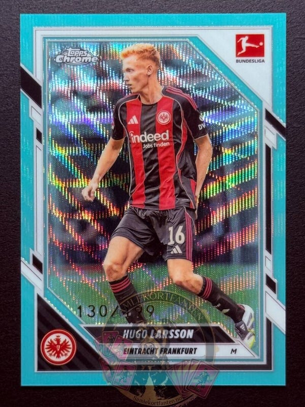 Topps Bundesliga Chrome 25/26 Hugo Larsson nummerert 130/199