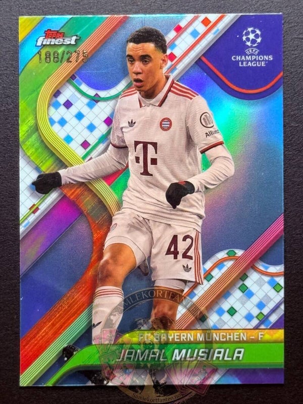 Topps Finest 24/25 Jamal Musiala Parallel nummerert 188/275