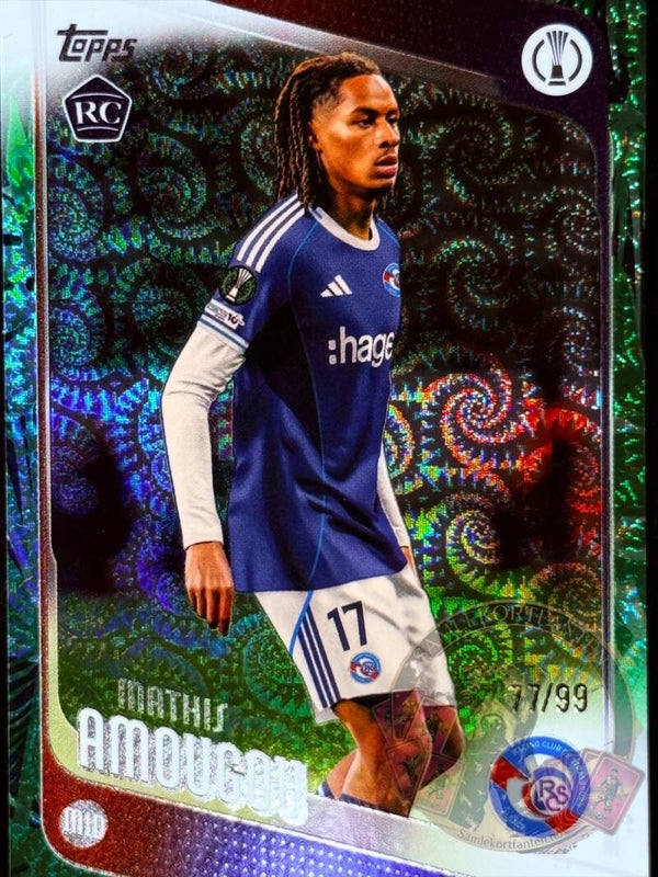 Topps UCC Carnaval 25/26 Mathis Amougou RC Parallel nummerert 77/99
