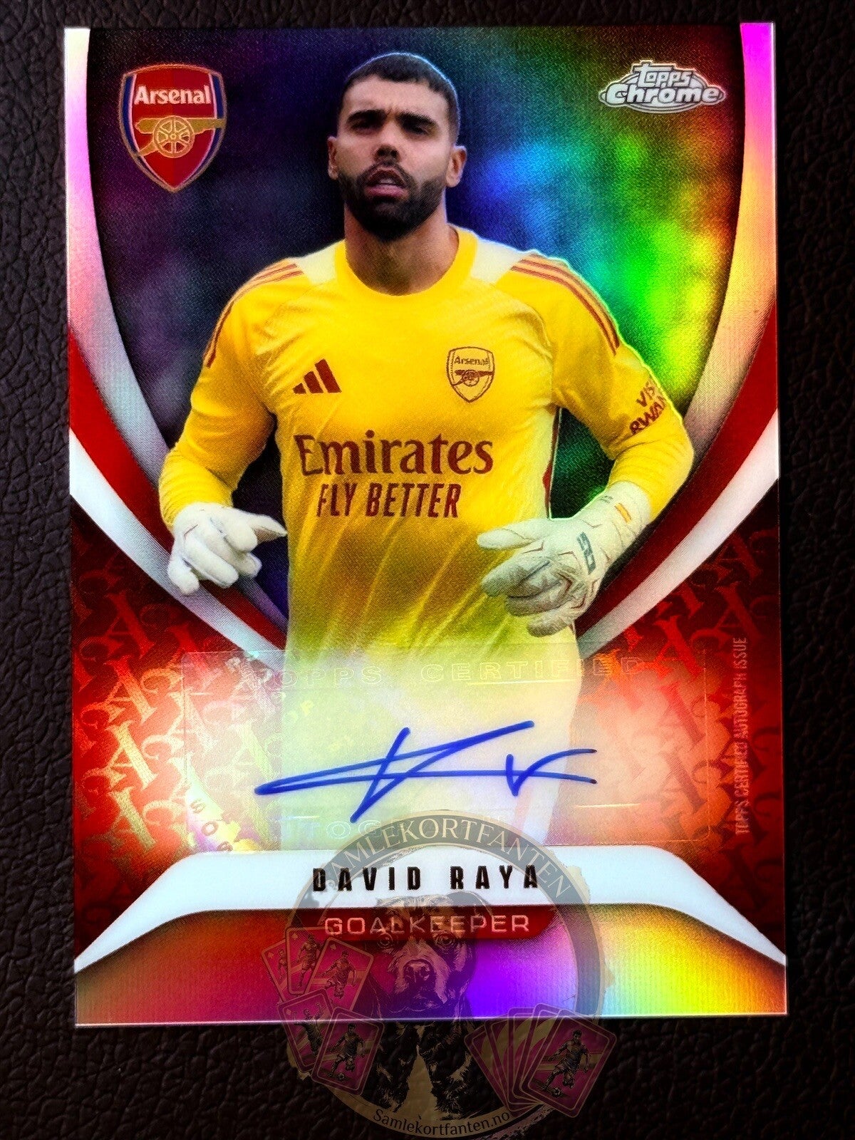Arsenal Topps Chrome David Raya auto