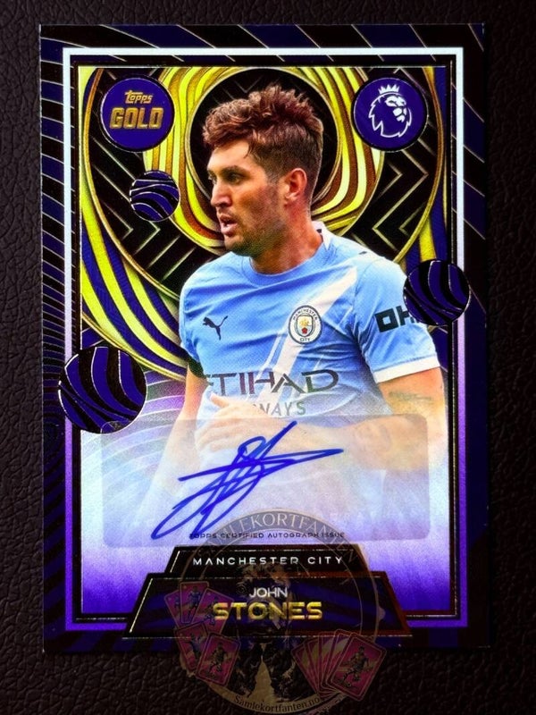 Topps Premier League Gold John Stones auto