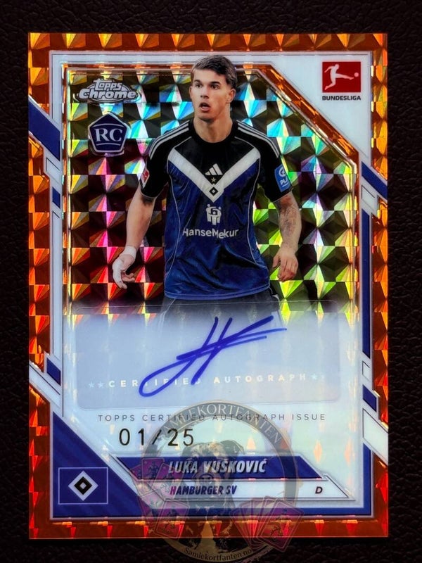 Topps Bundesliga Chrome 25/26 Luka Vuskovic RC auto 01/25