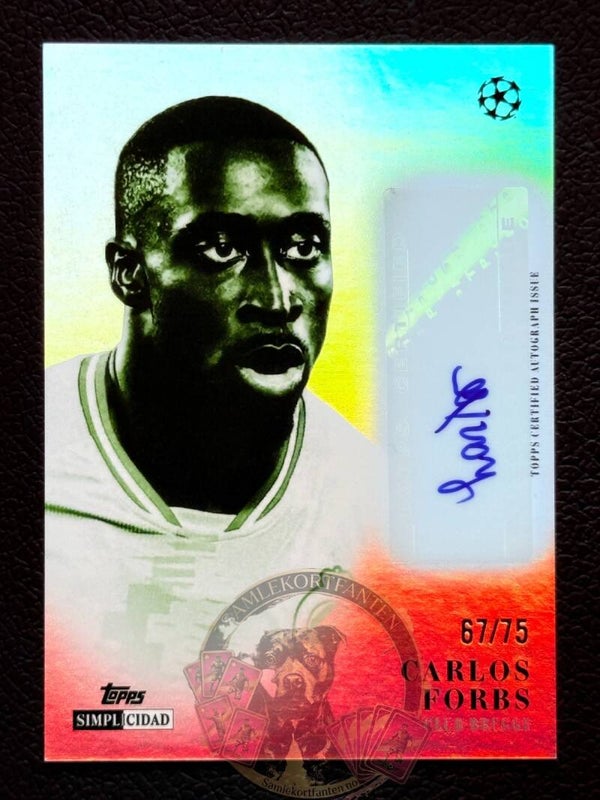 Topps Summer signings 25/26 Carlos Forbs nummerert 67/75 auto