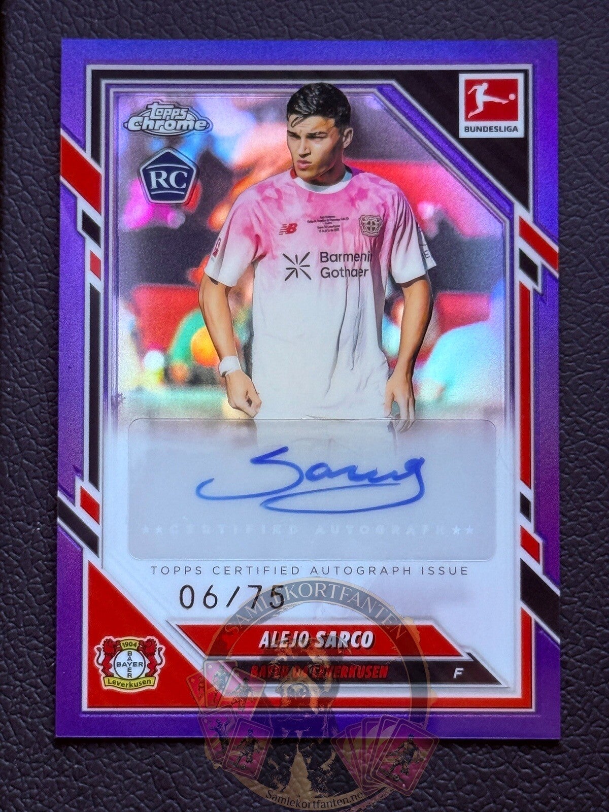 Topps Bundesliga Chrome 25/26 Alejo Sarco RC auto 06/75