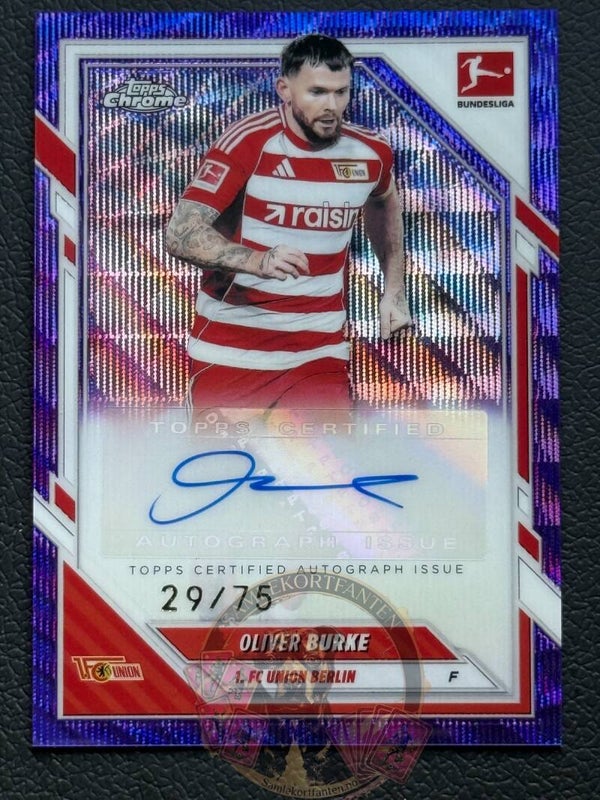 Topps Bundesliga Chrome 25/26 Oliver Burke auto 29/75