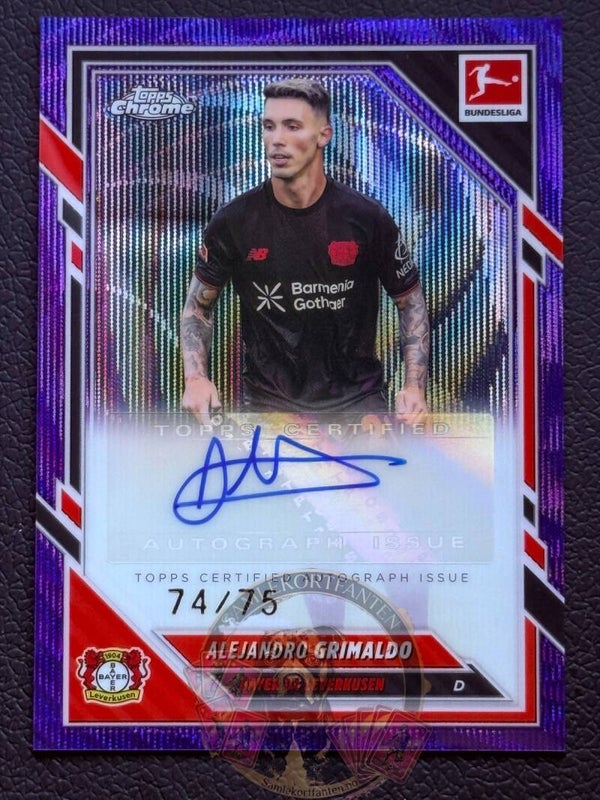Topps Bundesliga Chrome 25/26 Alejandro Grimaldo auto 74/75