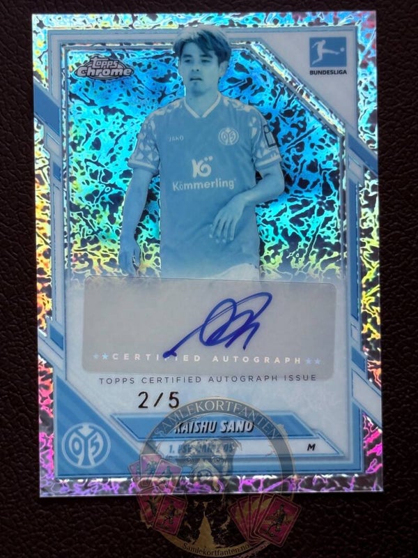 Topps Bundesliga Chrome 25/26 Kaishu Sano Frozen Factor auto 02/05