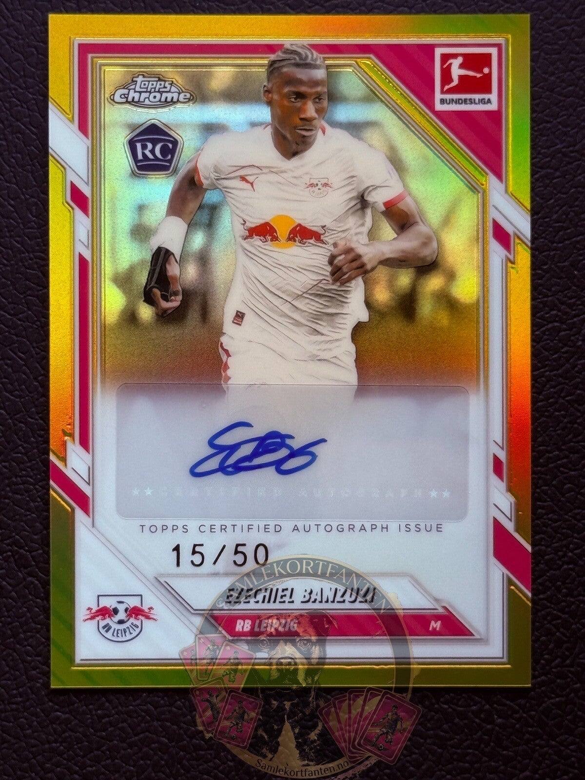 Topps Bundesliga Chrome 25/26  Ezechiel Banzuzi RC auto 15/50