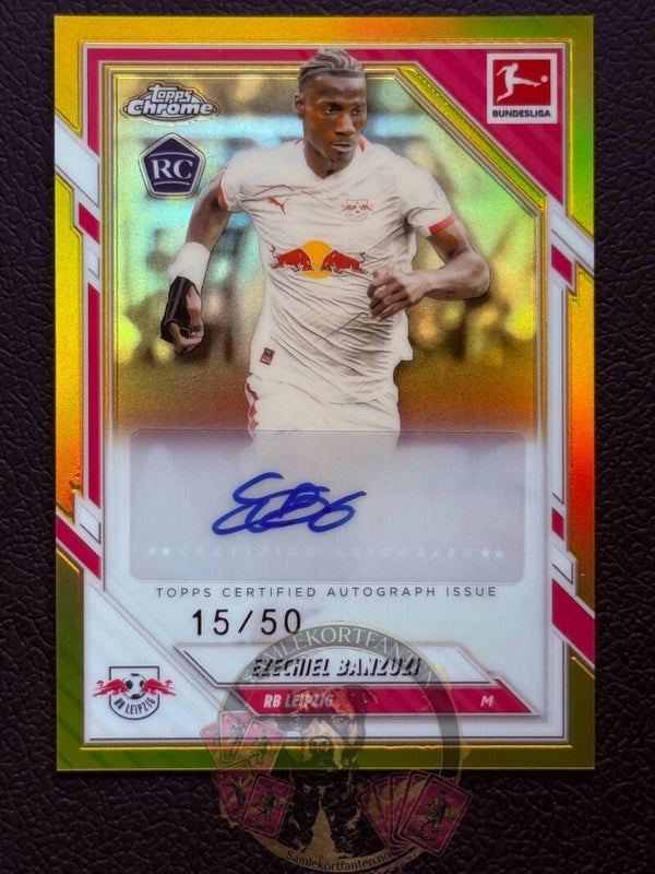 Topps Bundesliga Chrome 25/26  Ezechiel Banzuzi RC auto 15/50
