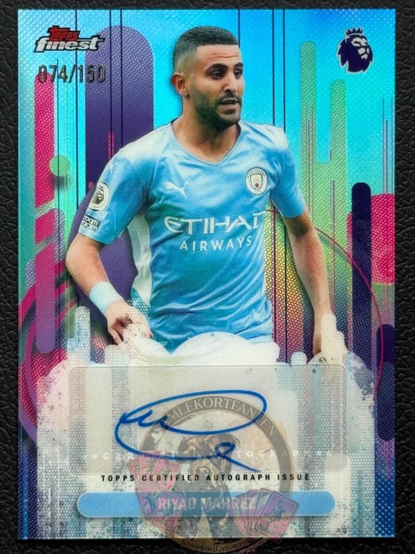 Topps Finest Premier League 25/26 Riyad Mahrez nummerert 74/150 auto