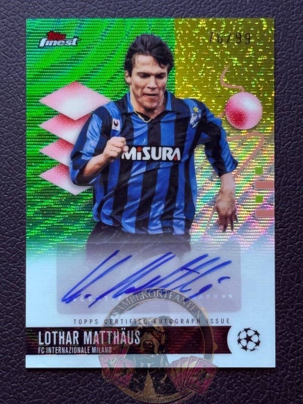 Topps Finest 25/26 Lothar Matthäus nummerert 76/99 auto