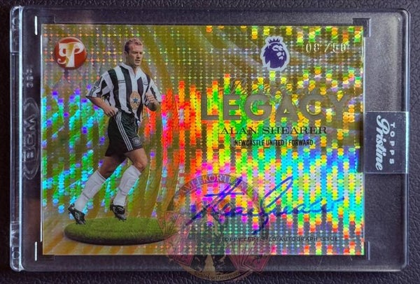 Topps Pristine 25/26 Alan Shearer nummerert 08/50 auto on card