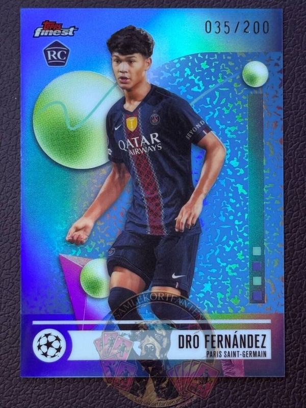 Topps Finest 25/26 Dro Fernandez RC Parallel nummerert 035/200