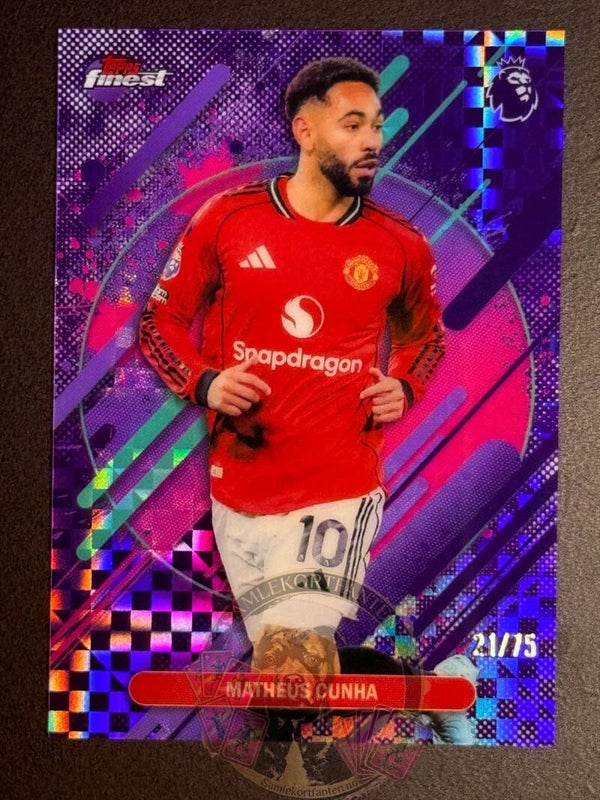 Topps Finest 25/26 Matheus Cunha Parallel nummerert 21/75