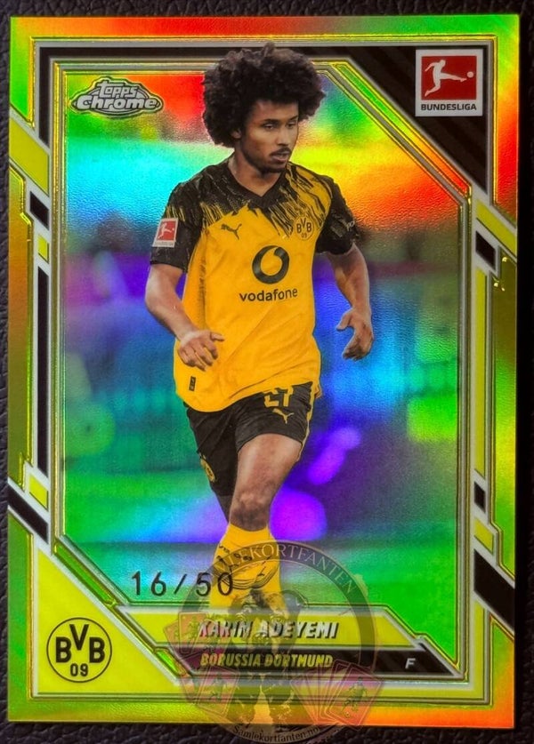Topps Bundesliga Chrome 25/26 Karim Adeyemi Parallel nummerert 16/50