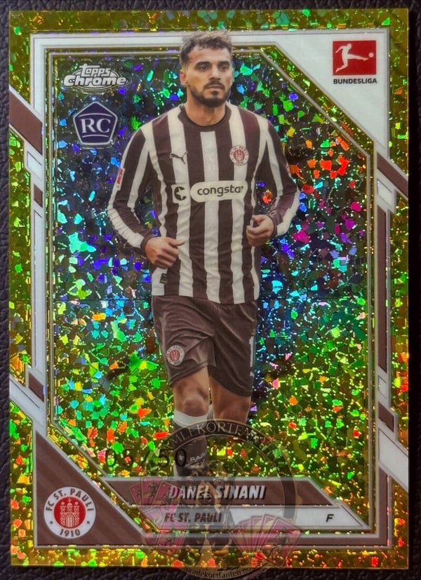 Topps Bundesliga Chrome 25/26 Danel Sinani RC Parallel nummerert 05/50