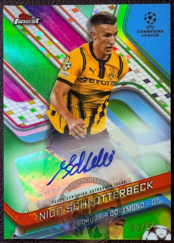Topps Finest 24/25 Nico Schlotterbeck nummerert 03./99 auto