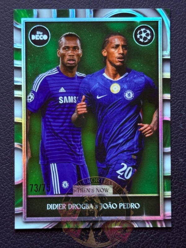 Topps Deco Didier Drogba & Joao Pedro nummerert 73/75
