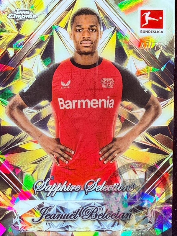 Topps Bundesliga Sapphire selections Jeanuël Belocian nummerert 47/75