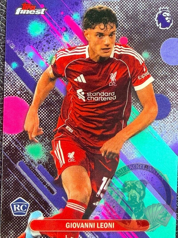 Topps Finest Premier League 25/26 Giovanni Leoni - RC